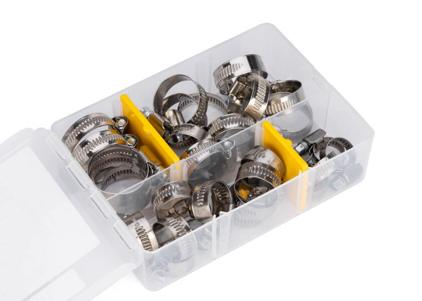 Купить V4A Assortment Box / hose clamps / 8-32 mm / 30 pieces 32049-bvs 7ft.ru в интернет магазине Семь Футов