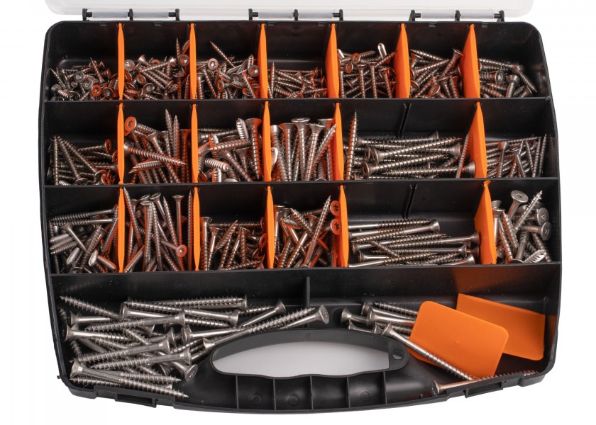 Купить WASI M8381-4-SET3 Шурупы для ДСП в ассортименте / 540 шт. / V4A 7ft.ru в интернет магазине Семь Футов