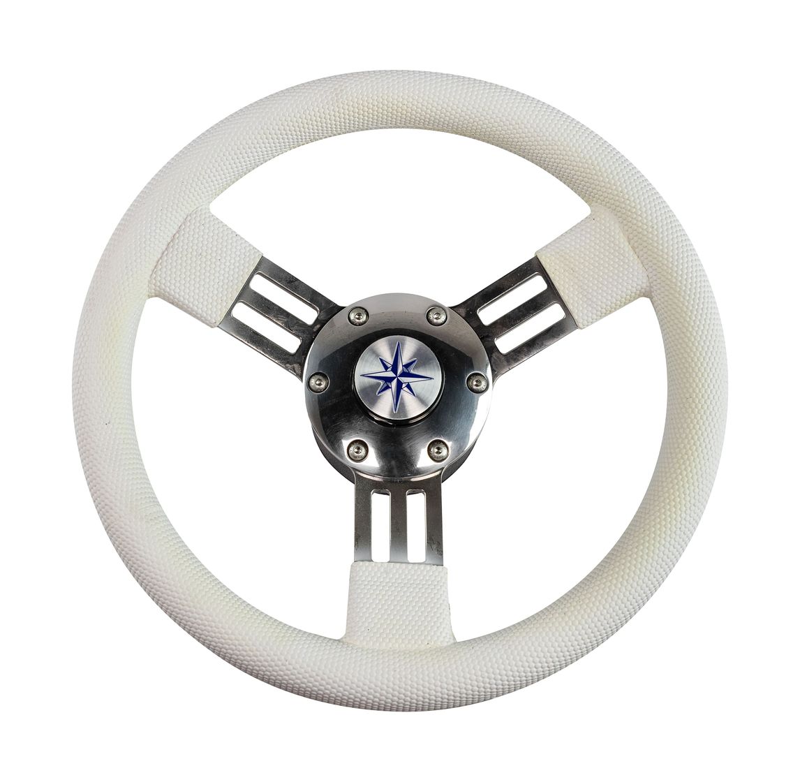 Рулевое колесо PEGASO обод белый, спицы серебряные д. 300 мм Volanti Luisi VN13327-08