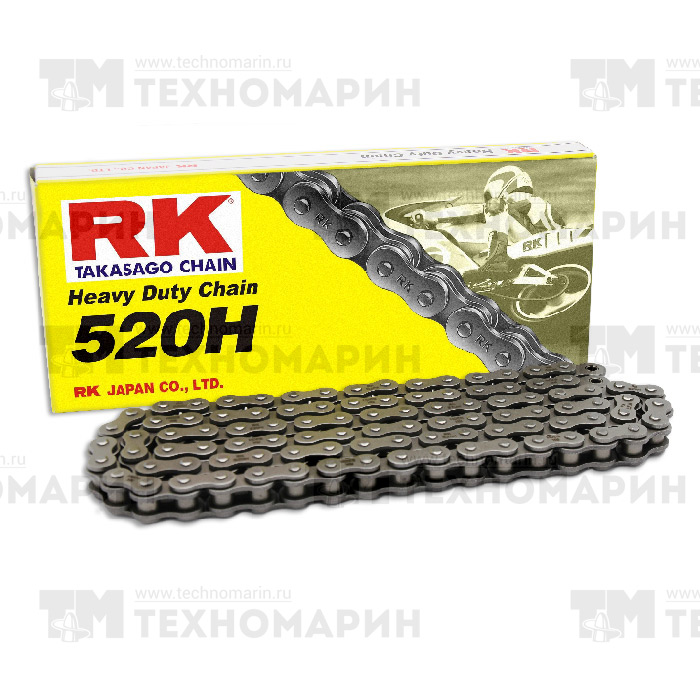 Цепь для мотоцикла до 250 см³ (без сальников) 520H-114 RK Chains