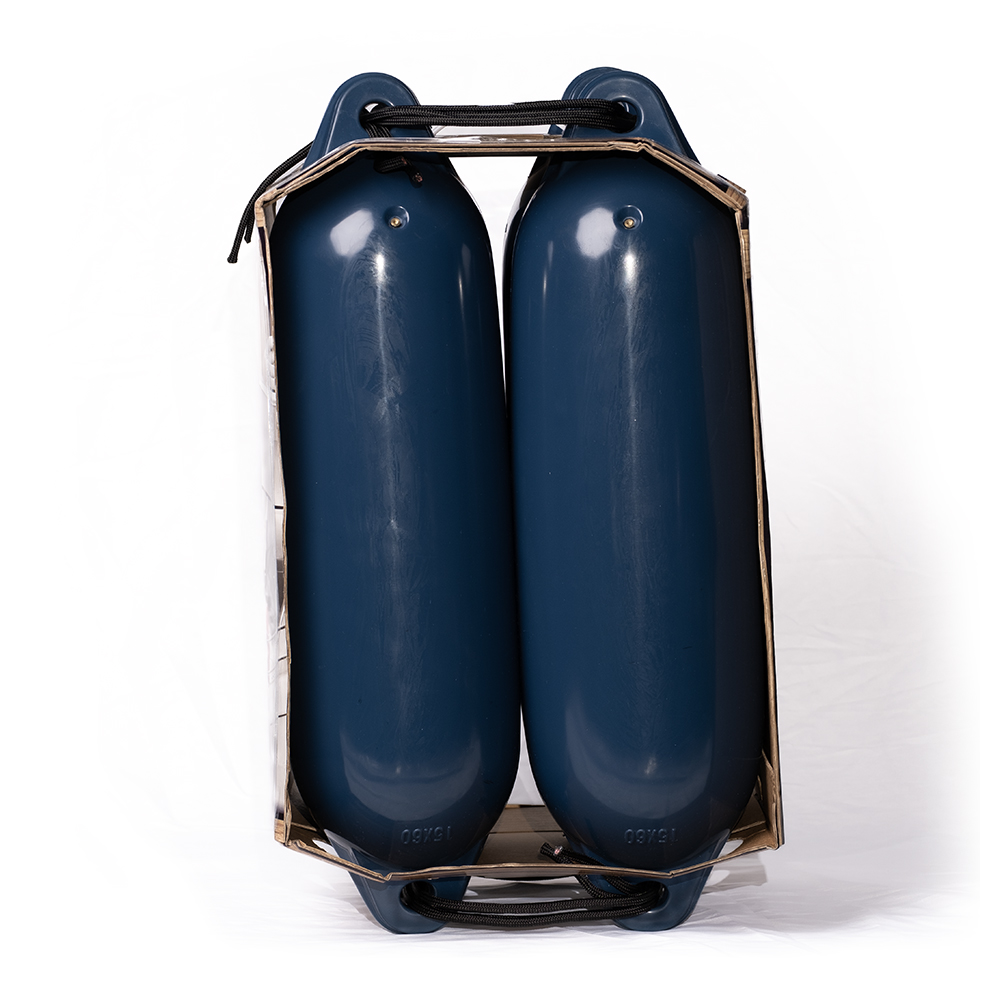 Комплект Polimer Group MF156014P из 4-х надувных цилиндрических кранцев 15х60см 1,3кг из тёмно-синего пластика общий вес 6кг