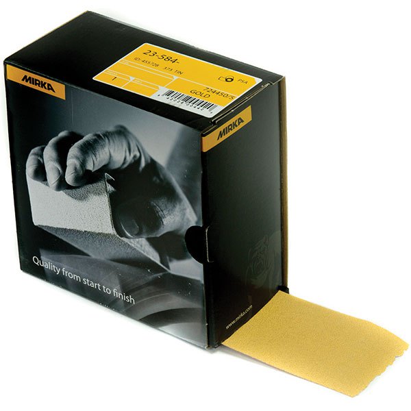 Mirka 465-23574080 PSA File Roll Шлифовальные листы 80G Желтый Gold
