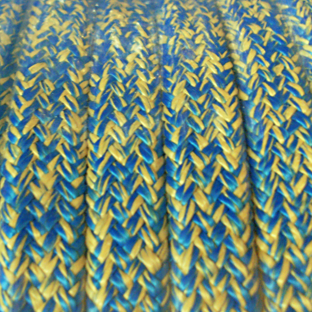 Трос плетеный для крепления кранцев из волокна Kevlar/Pes HT Benvenuti KEW/PES-COVER-B/Y-12 Ø12мм голубой/желтый