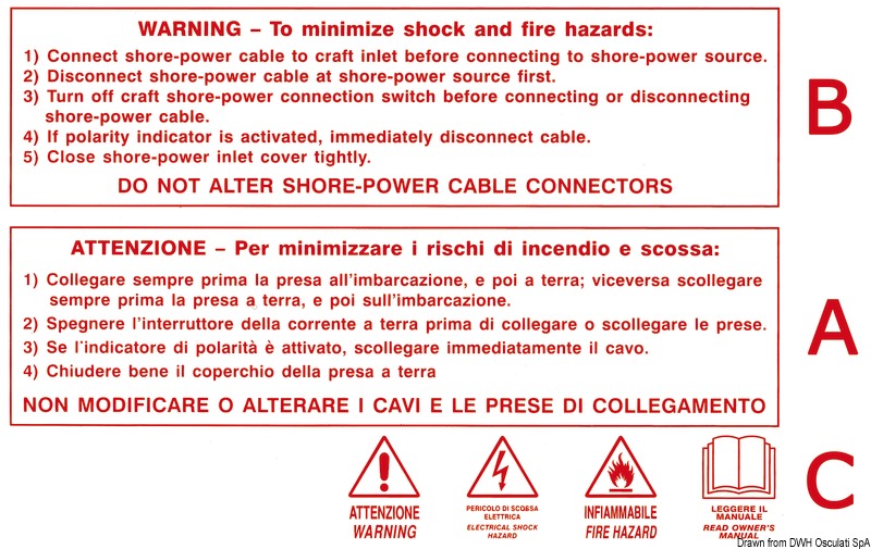 Купить Warning sticker label 54.408.01 7ft.ru в интернет магазине Семь Футов