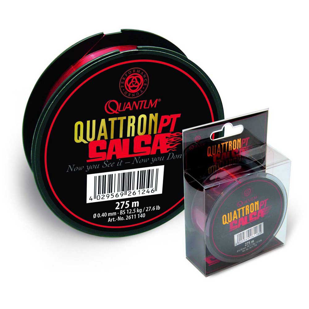 Quantum fishing 2611135 Quattron Salsa Мононить 275 м Красный Transparent Red 0.350 mm 