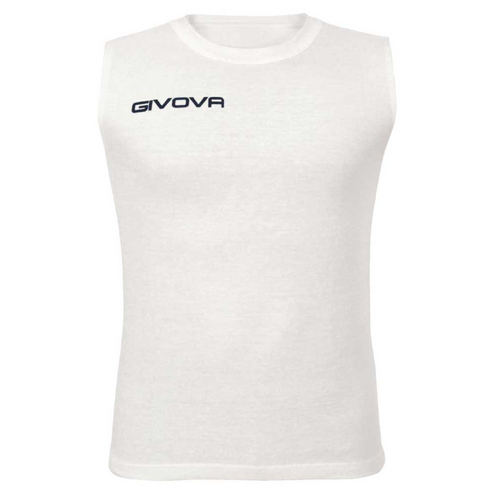 Givova MA003-0003-2XL Безрукавная базовая футболка Белая White 2XL