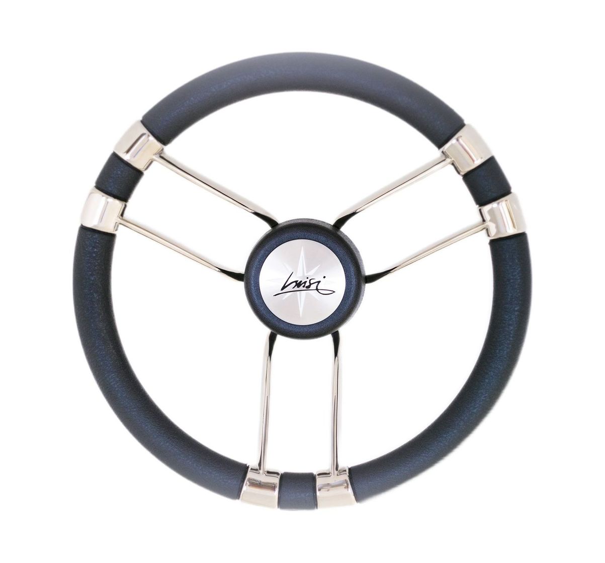 Рулевое колесо NESEA обод черный, спицы серебряные Volanti Luisi VN123522-01