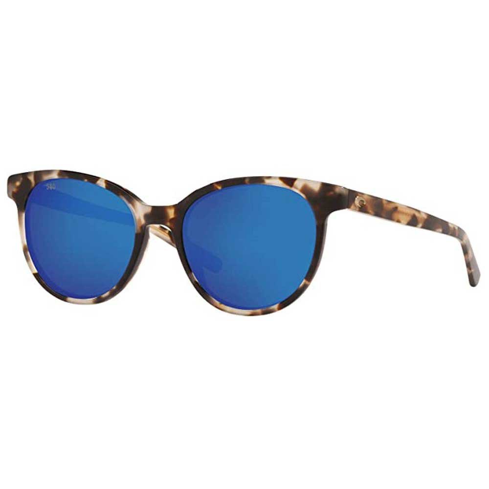 Costa 06S2008-20080753 Зеркальные поляризованные солнцезащитные очки Isla Shiny Tiger Cowrie Blue Mirror 580G/CAT3