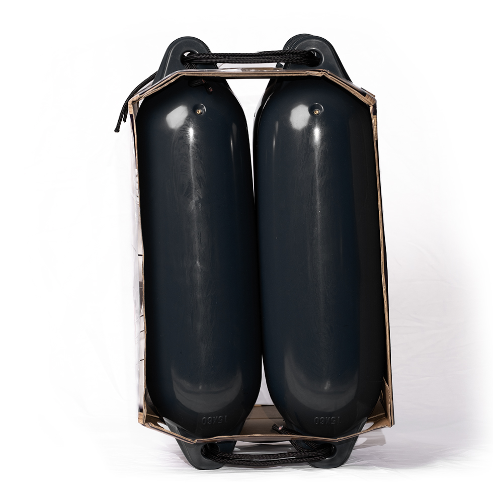 Комплект Polimer Group MF15601P из 4-х надувных цилиндрических кранцев 15х60см 1,3кг из чёрного пластика общий вес 6кг