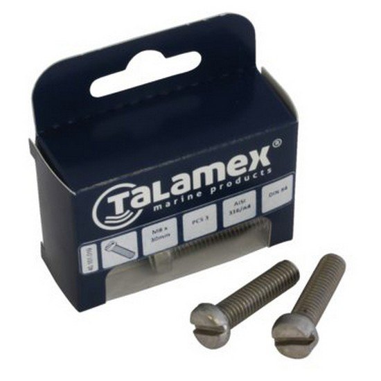 Talamex 40101007 Болт с полукруглой головкой 6 Единицы Серый Grey M5 x 20 mm 