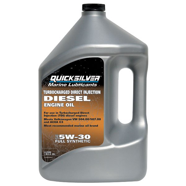 Quicksilver boats 8M0089691 SAE 5W30 Full Synthetic TDI Engine Oil 4L 3 Units Серый Grey
