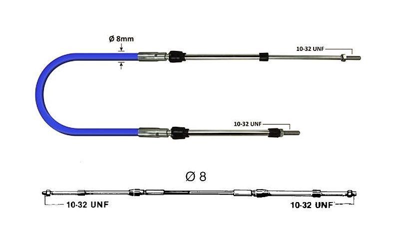 Купить Трос дистанционного управления Ultraflex MachZero, (10 футов - 3 м), 2 шт MachZero_10ft_UF 7ft.ru в интернет магазине Семь Футов