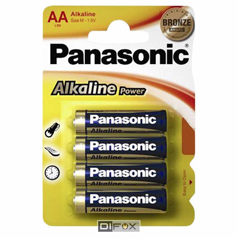 Panasonic 38461 Pack 4 LR-06 AA Золотистый  Silver