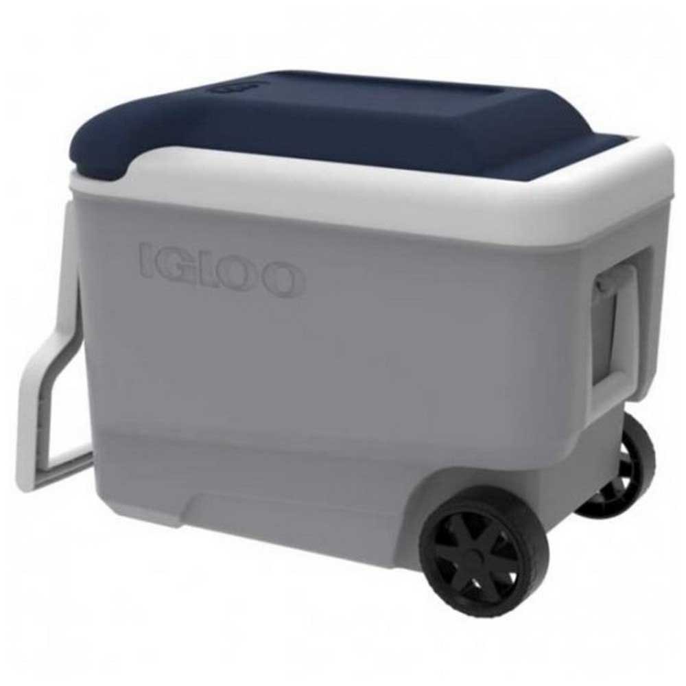 Igloo coolers 34687 Maxcold 40L Жесткий портативный холодильник на колесах Grey / White / Blue 58 x 33 x 45 cm