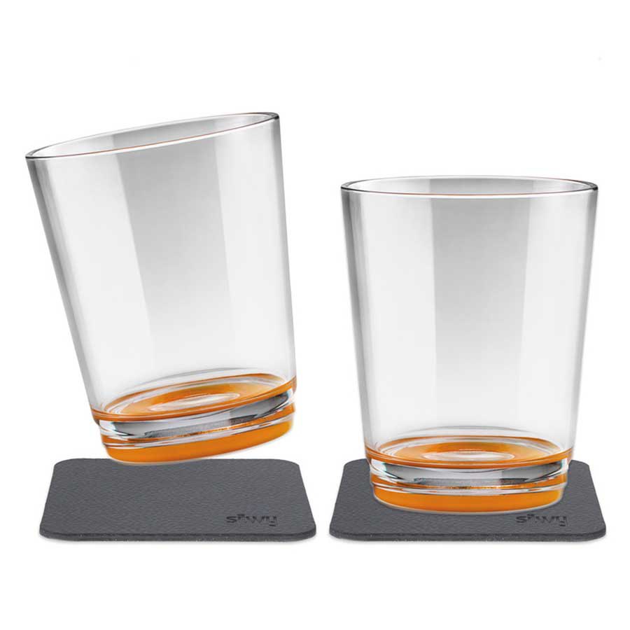 Silwy S025-0508-2 250ml чашка 2 единицы  Clear / Orange 100 x 82 mm