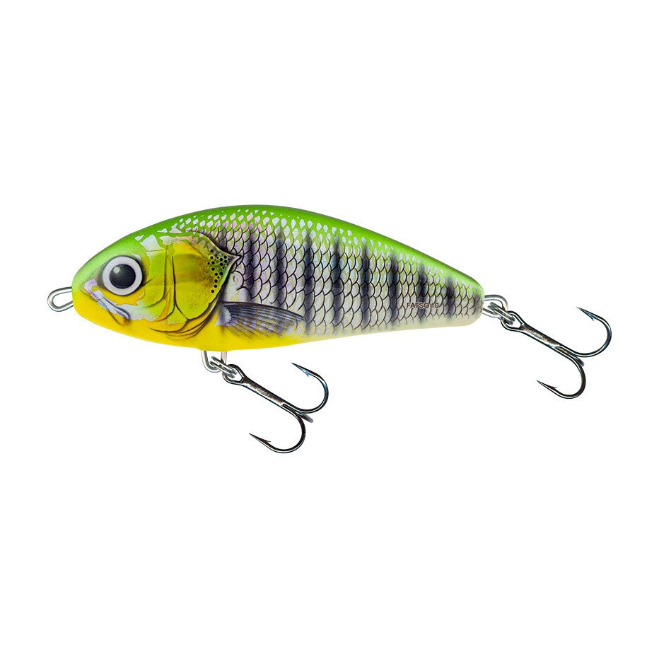 Salmo QFA084 Limited Edition Fatso Floating приманка 100 mm 52g Spotted Brown Perch
