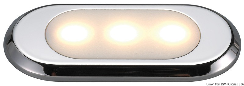 Купить Накладной LED светильник Oculus дежурного освещения 12В 0.3Вт 10Лм синий свет фронтальный пучок, Osculati 13.178.11 7ft.ru в интернет магазине Семь Футов