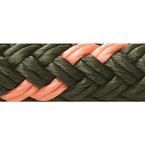Seachoice 50-42431 MFP Dock Line Double Braided Rope Коричневый Black / Red 9 mm x 4.5 m 