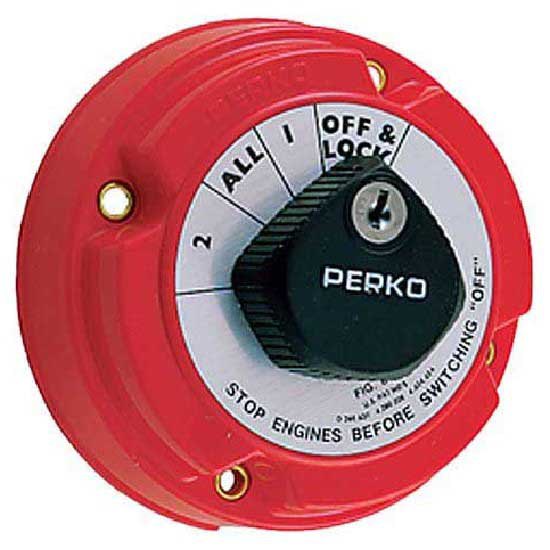 Perko 9-8502DP Переключатель батареи Красный Red 5 1/4´´ 