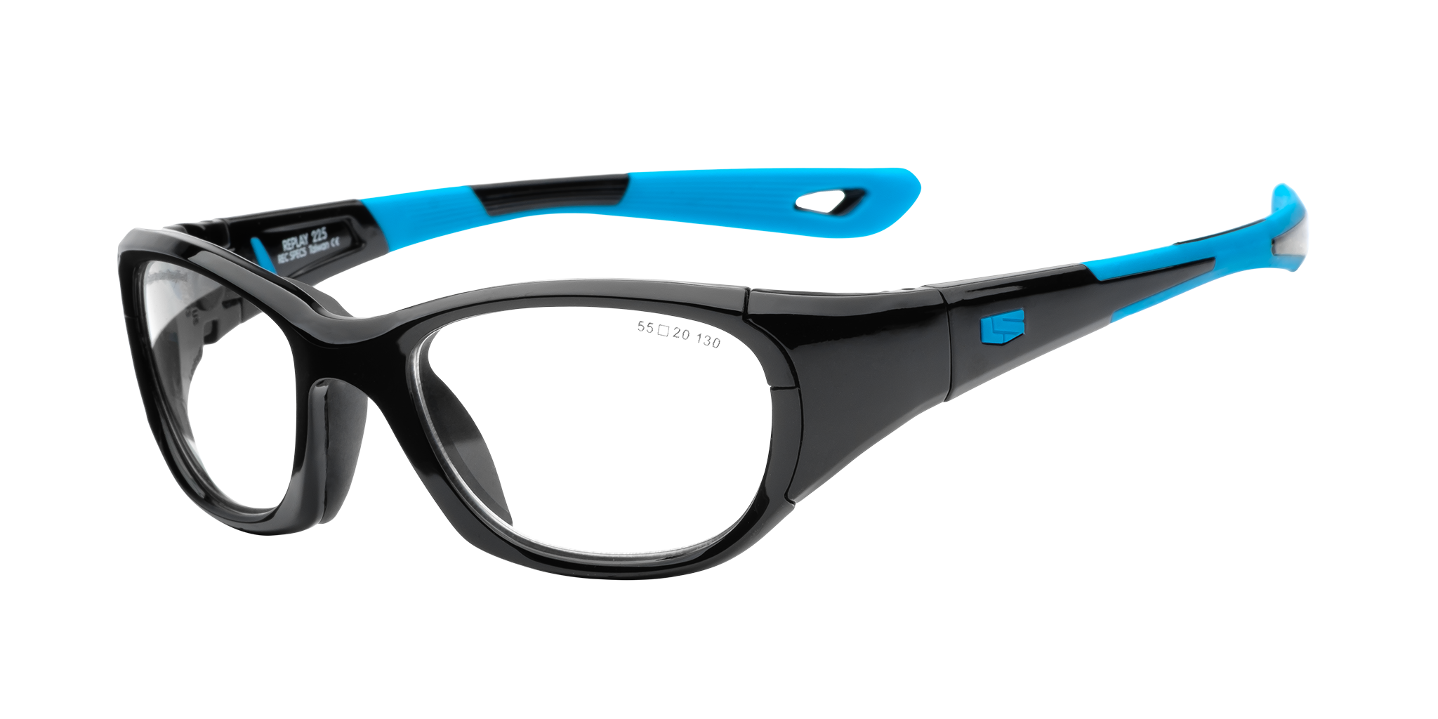 Купить Спортивные очки с диоптриями Rec Specs / Replay XL / Shiny Black Cyan, replaysbcy5520130csf 7ft.ru в интернет магазине Семь Футов