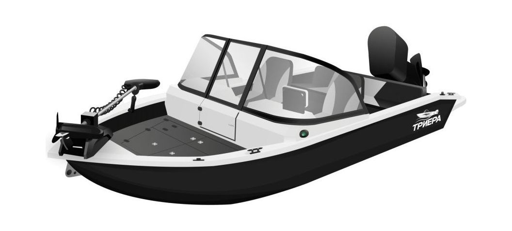 Купить Моторная лодка, Триера 420 FISH, серый TR420FISH_grey 7ft.ru в интернет магазине Семь Футов