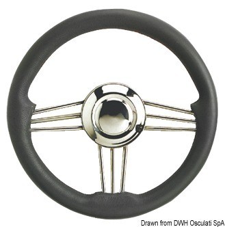 Купить SS+polyurethane steering wheel grey 350 mm, 45.172.35 7ft.ru в интернет магазине Семь Футов
