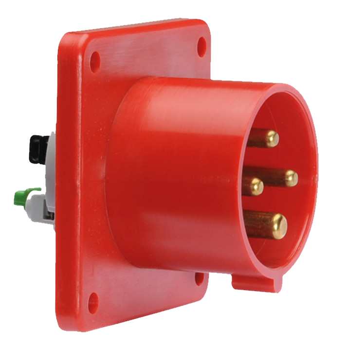 Розетка панельная с пружинными клеммами Bals 28112 400 В 16 А 4 полюса IP44  Quick-Connect красная