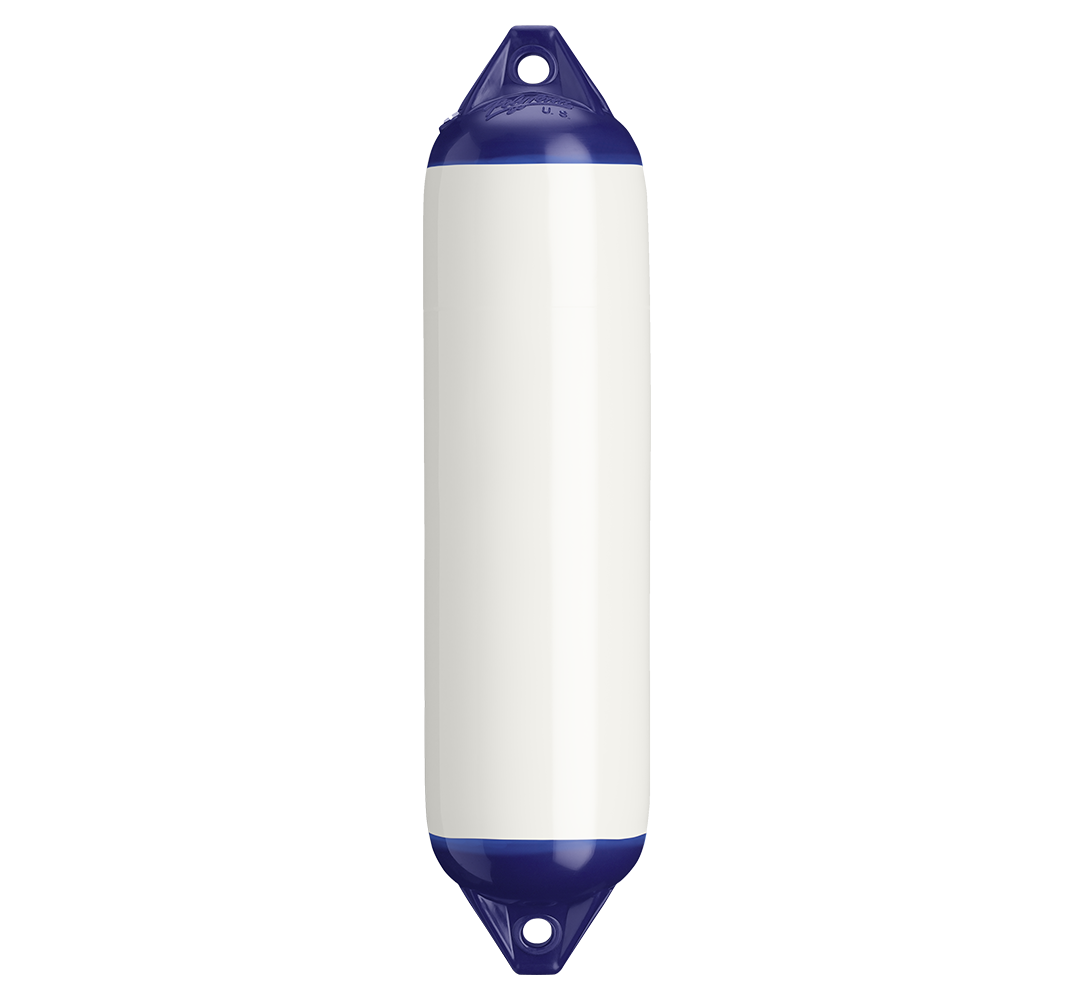 Кранец Polyform US F1 белый с синим рымом 152х610, Osculati 33.512.09
