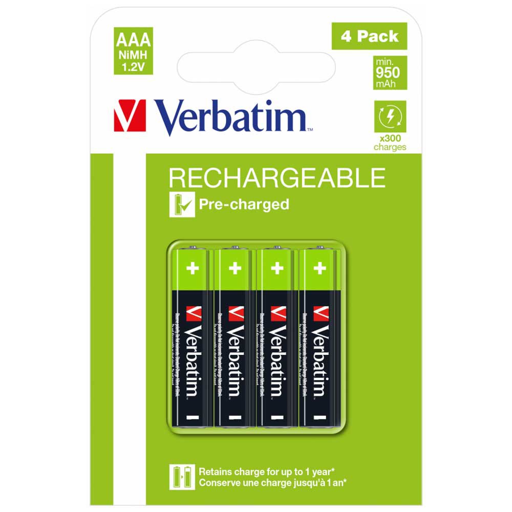 Verbatim HR03 AAA Аккумуляторная батарея 4 единицы Черный Blue