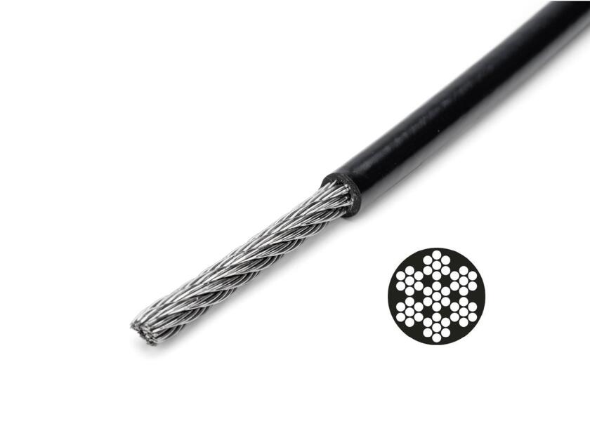 Купить Rail Wire / 4 mm / construction 7x7 / with black sheath 34169-bvs 7ft.ru в интернет магазине Семь Футов