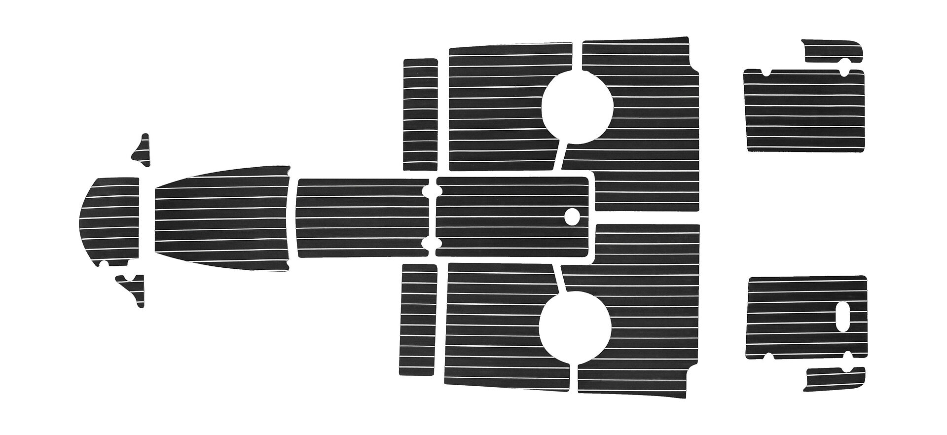 Купить Комплект палубного покрытия для Феникс 510BR, тик черный, Marine Rocket teak_510br_black 7ft.ru в интернет магазине Семь Футов