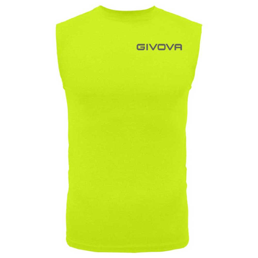 Givova MAE010-0019-S Безрукавная базовая футболка Corpus 1 Желтый Fluor Yellow S