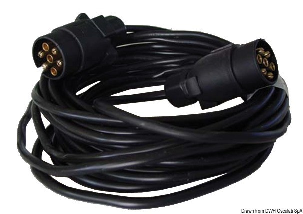 Купить Удлинительный кабель 7 м 12 B 2 вилки 7 контактов, Osculati 02.024.06 для прицепа 7ft.ru в интернет магазине Семь Футов