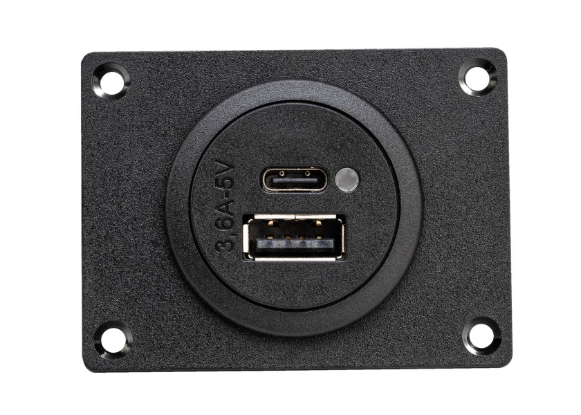 Купить USB-C/A Dual Power Socket with Mounting Plate 25801-bvs 7ft.ru в интернет магазине Семь Футов