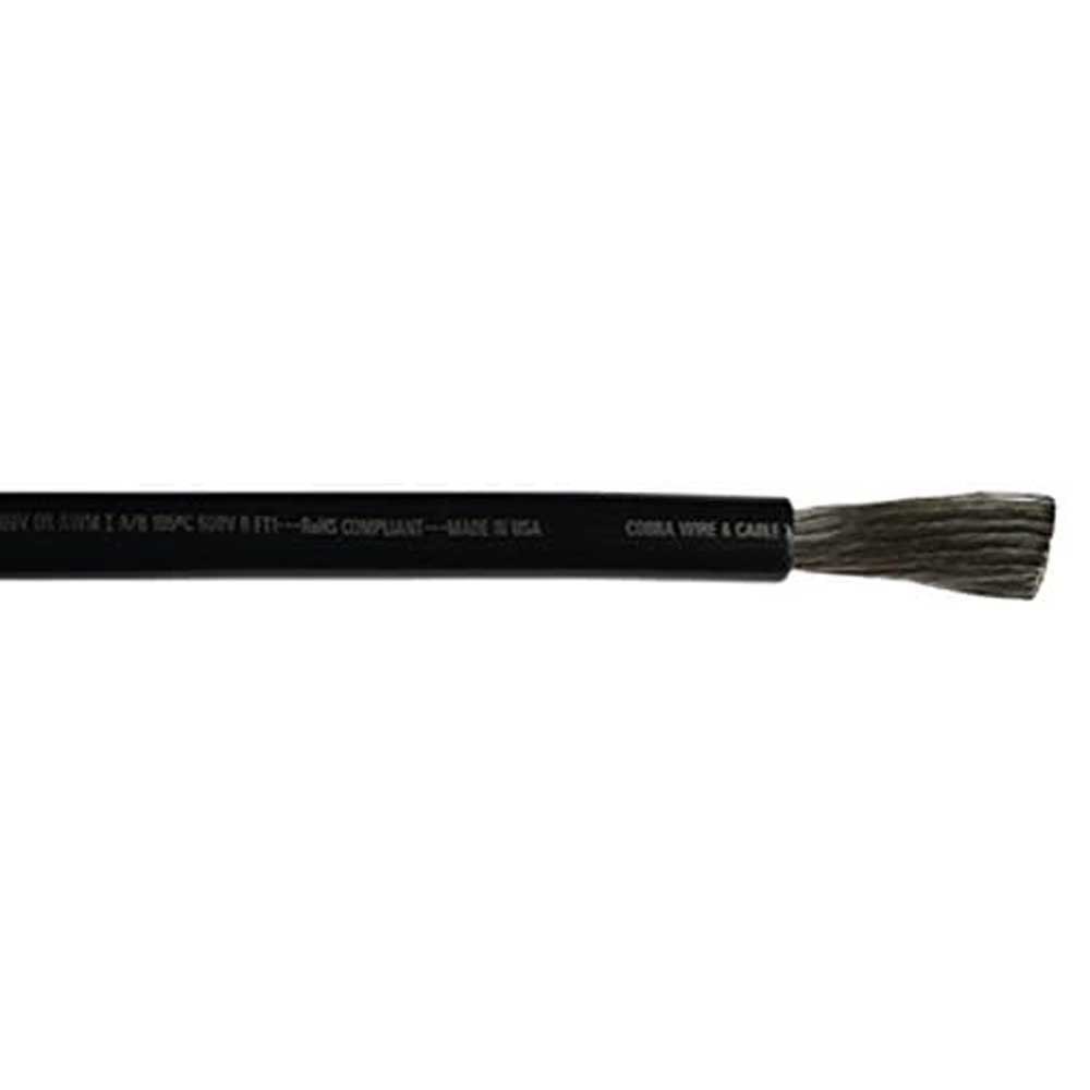 Cobra wire&cable 446-A2002T07050FT Кабель аккумуляторной батареи из луженой меди 2AWG 15.2 m Черный Black