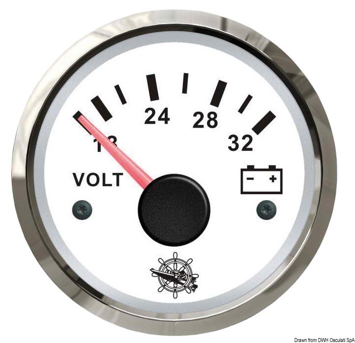 Купить Voltmeter 18/32 V white/glossy, 27.322.15 7ft.ru в интернет магазине Семь Футов