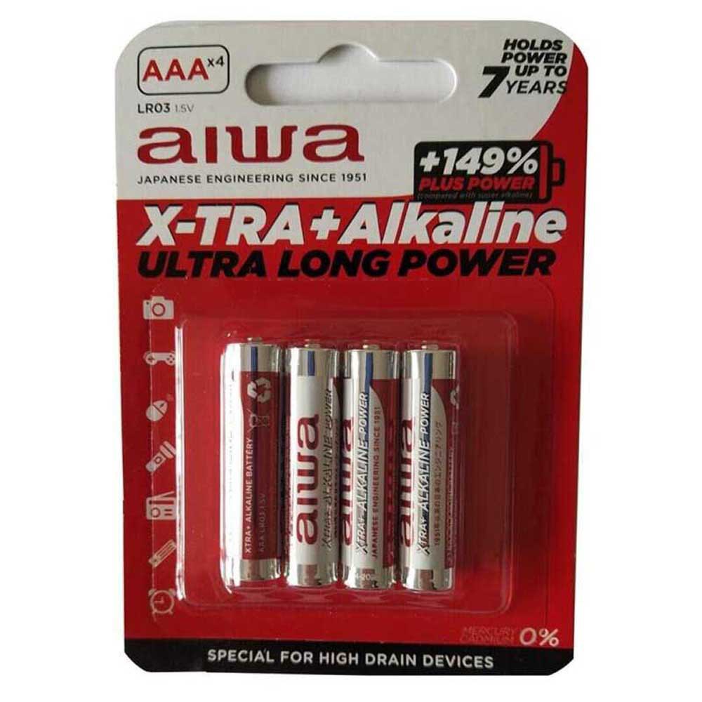 Aiwa AB-AAALR03/4 AAA X-Tra Щелочная батарея Серебристый White / Red