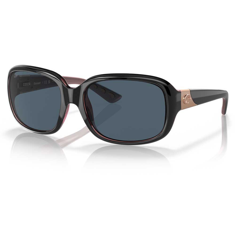 Costa 06S9041-90410658 поляризованные солнцезащитные очки Gannet Shiny Black Hibiscus Gray 580P/CAT3