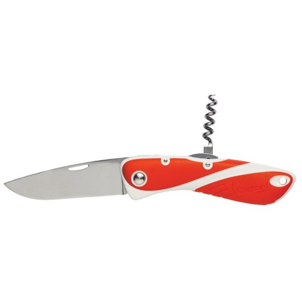 Нож моряка складной красно-белый со штопором Wichard Aquaterra 10154 115/195 мм