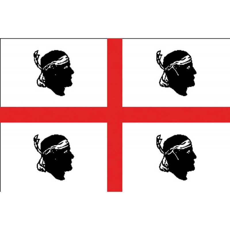Adria bandiere 5252456 Флаг Сардинии Белая  Multicolour 30 x 45 cm 