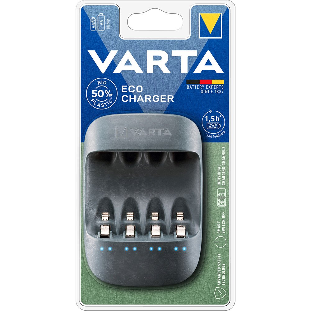 Varta 38644 Eco 57680 101 401 Зарядное Устройство Для Аккумуляторов Голубой Grey