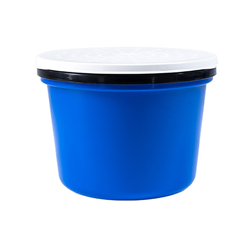 Kamasaki 75099040 400ml Круглая коробка для приманки Голубой Blue / Clear
