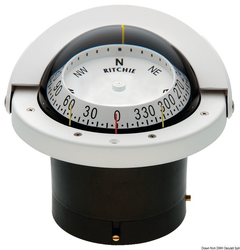 Купить RITCHIE Navigator 2-dial compass 41/2 white/white, 25.084.32 7ft.ru в интернет магазине Семь Футов