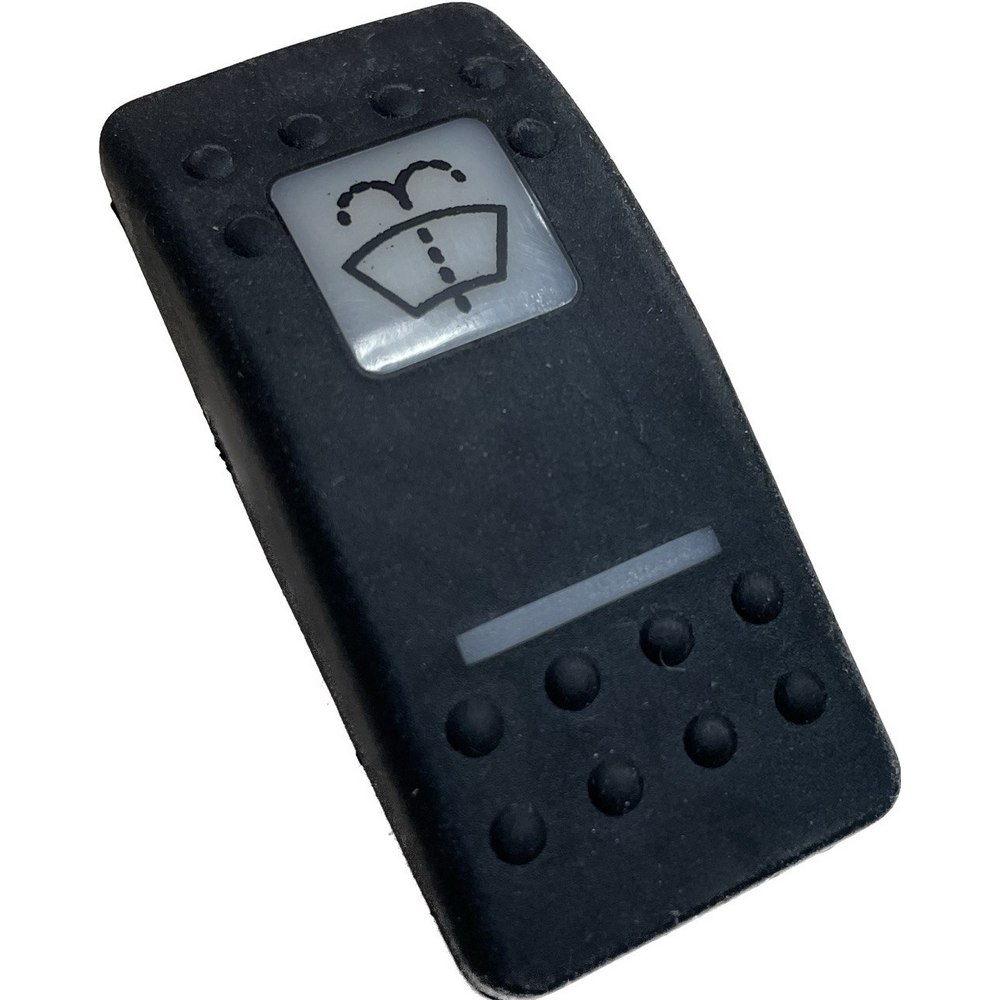 Клавиша со светящимся символом "Стеклоомыватель" Carling Technologies Contura II из черного поликарбоната, Osculati 14.193.56
