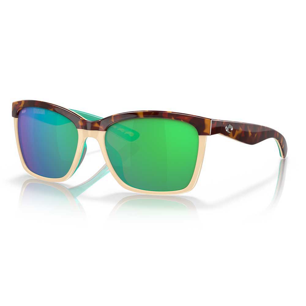 Costa 06S9053-90530755 Зеркальные поляризованные солнцезащитные очки Anaa Retro Tort / Cream / Mint Green Mirror 580P/CAT2