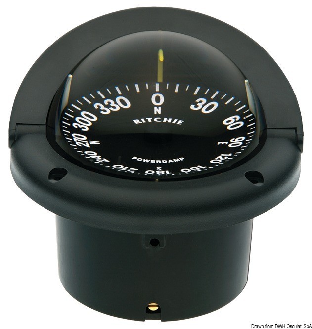 Купить RITCHIE Helmsman built-in compass 33/4 black 24V, 25.083.04 7ft.ru в интернет магазине Семь Футов