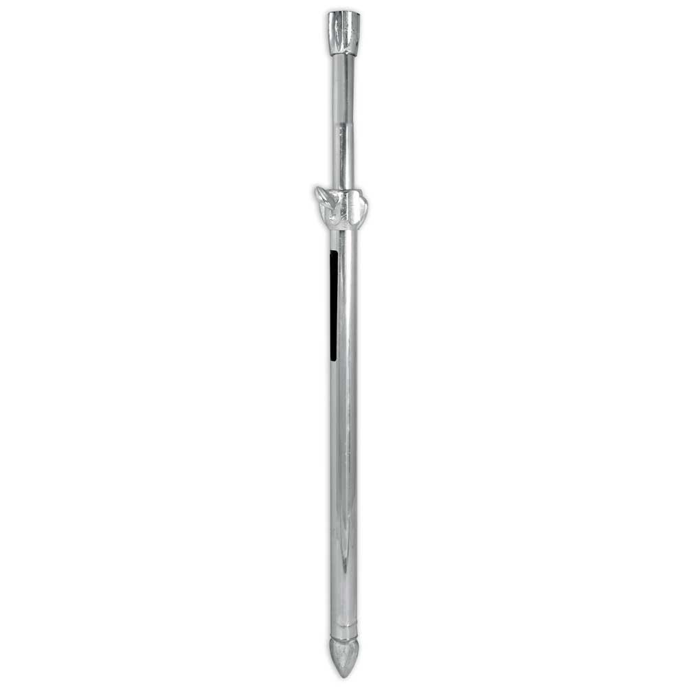 Lineaeffe 6325076 Fully Adjustable Bank Aluminium Stick Серый Silver 75-140 cm 
