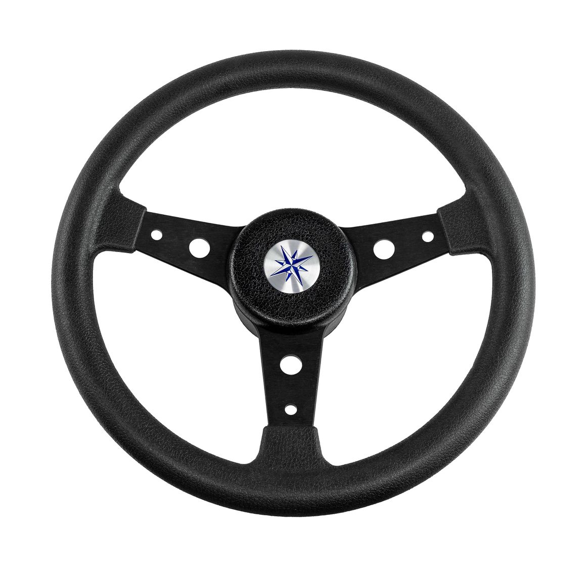 Купить Рулевое колесо DELFINO обод и спицы черные д. 340 мм Volanti Luisi VN70402-01 7ft.ru в интернет магазине Семь Футов