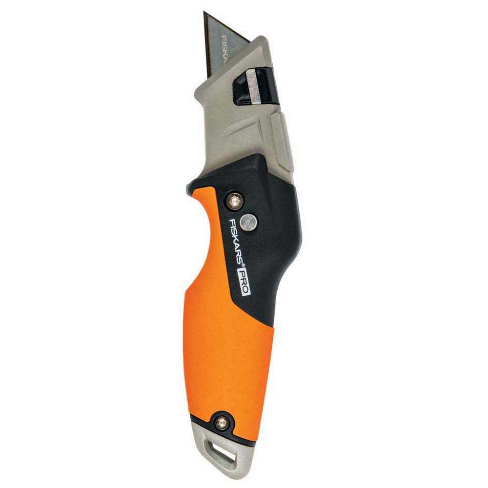 Fiskars 1027224 CarbonMax Складной универсальный нож Серебристый Orange / Black