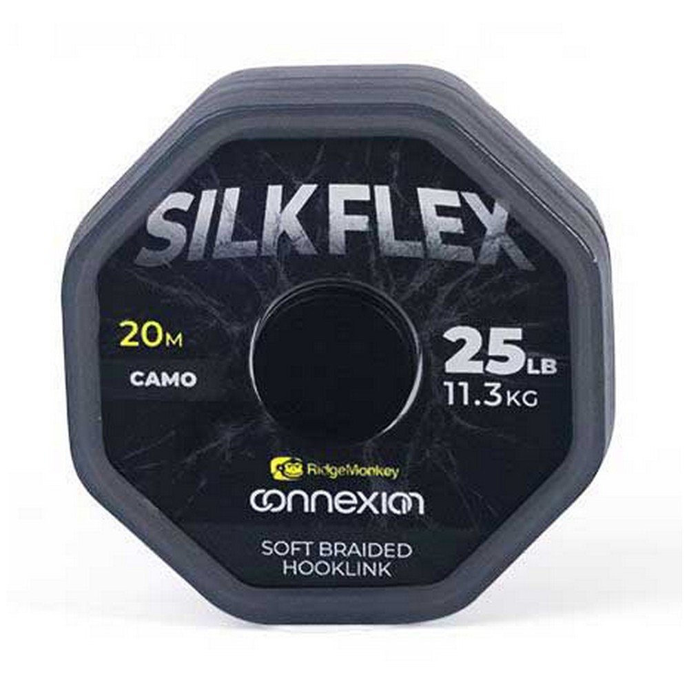 Ridgemonkey RMCX-RSB25 Connexion SilkFlex Soft 20 m Карповая Ловля Бесцветный Black 25 Lbs 